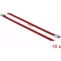 Abraçadeira de aço DeLOCK 18781 vermelho 200mm 10 unid.