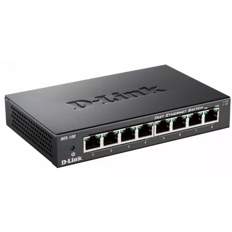 D-Link DES-108 preto