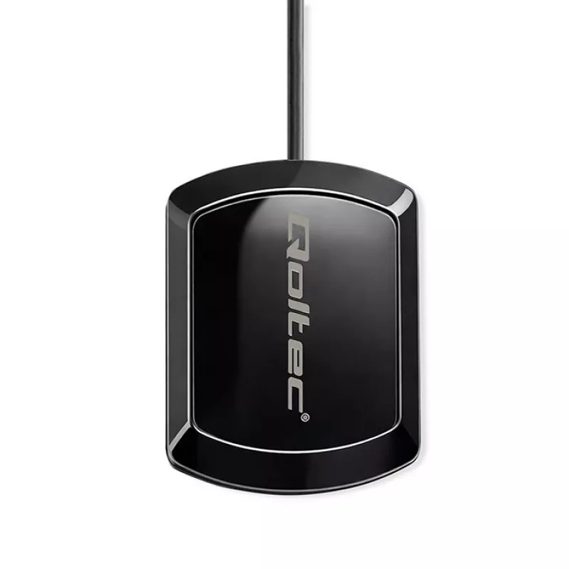 Antena GPS/GLONASS exterior QOLTEC 28 dBi 50 W com ficha SMA em ângulo reto