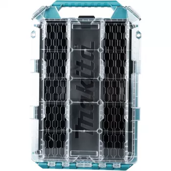 MAKTRAK organizador Flat M, caixa de ferramentas azul/transparente, tampa transparente