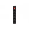 Extensão Lanberg PS1-05E-0300-BK, 5 tomadas, 3 m, preta, com interruptor