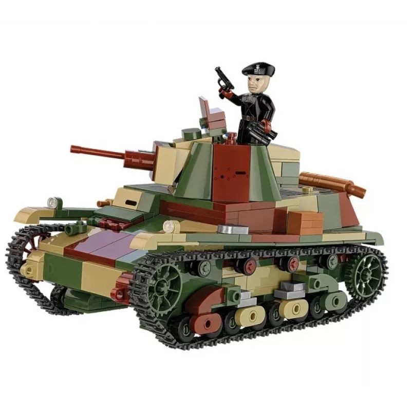 Blocos de construção Cobi Carro de combate ligeiro 7TP modelo, 669 peças, COBI-2661