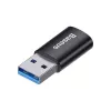 Adaptador Baseus Ingenuity USB Type-A (conector fêmea) para USB Type-C (ficha macho) 10 Gbit/s, preto, 14×22×8 mm