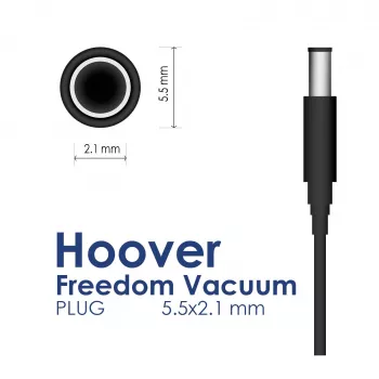 Carregador Akyga AK-PD-09 para aspirador Hoover Freedom, 26 V / 0,4 A, 10,4 W, 5,5 x 2,1 mm, 1,8 m