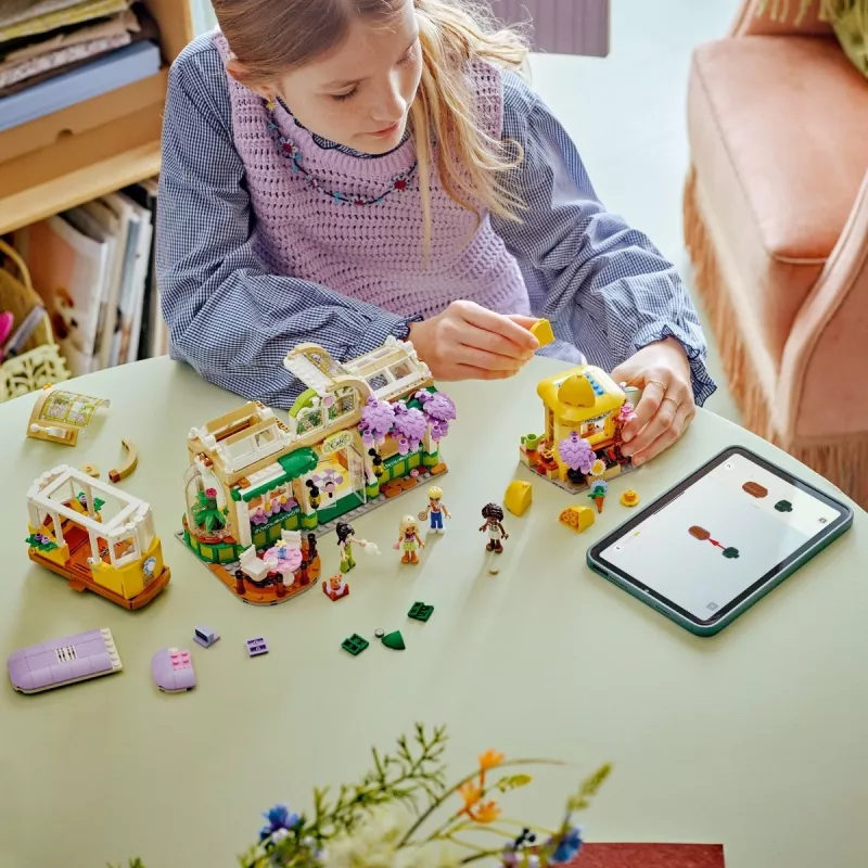 LEGO conjunto LEGO FRIENDS 42671 Café de Plantas & Florista Conjunto de brincar com funções de café e florista