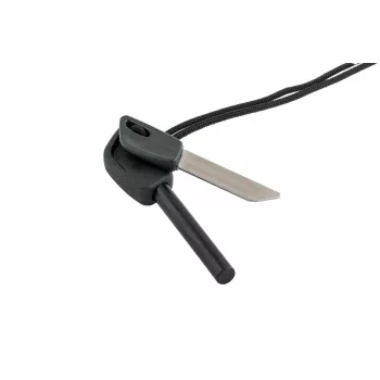 Acendedor de fogo de emergência por faísca Wildo Fire-Flash Pro Large, ferrocerium, 76,2 mm, 29 g, preto