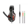 Headset gaming com fios GEMBIRD GHS-03 — 20–20000 Hz, cabo de 2 m, 250 g, preto/vermelho