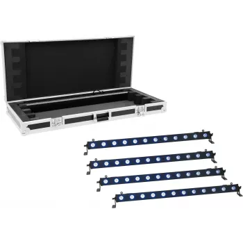 Iluminação LED bar EUROLITE 4x LED BAR-12 QCL RGB+UV, 4 unidades, LEDs RGB+UV