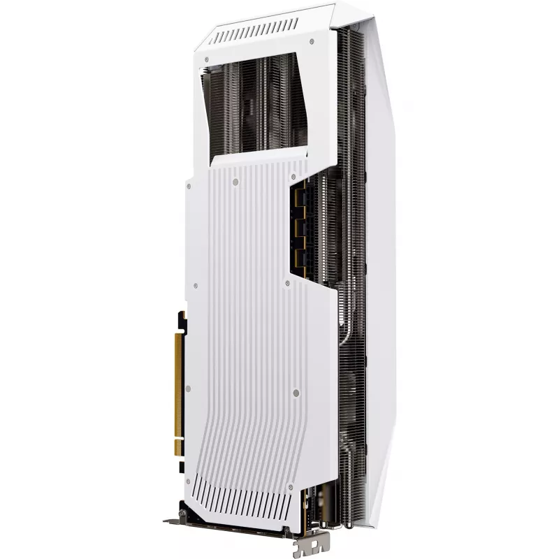 Placa gráfica XFX Radeon RX 9070 XT — 16 GB GDDR6, 256 bits, PCIe x16, 3 ventoinhas, branco, 360 mm