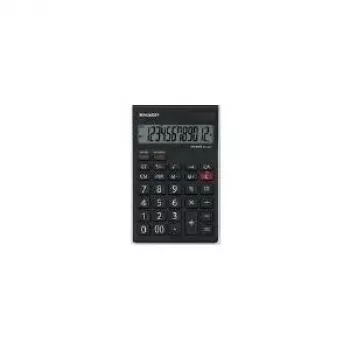 Calculadora de secretária Sharp EL125TWH — calculadora simples de 12 dígitos, alimentação dupla (solar + pilha)