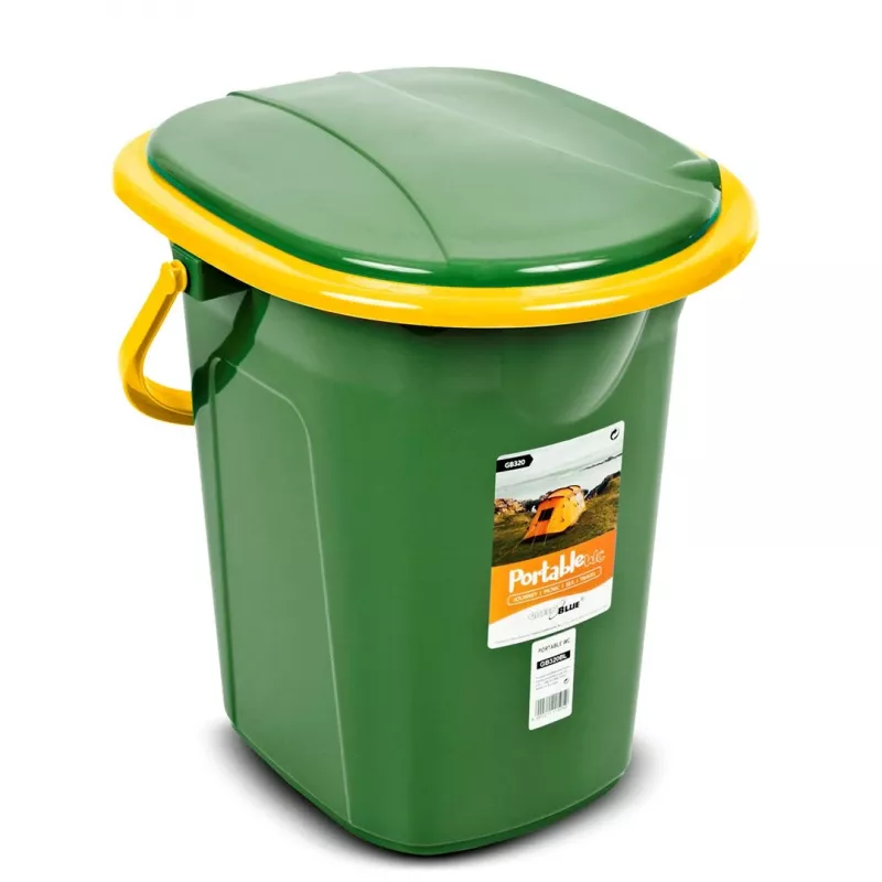 Sanita portátil em balde GreenBlue GB320GO – balde sanitário de campismo leve