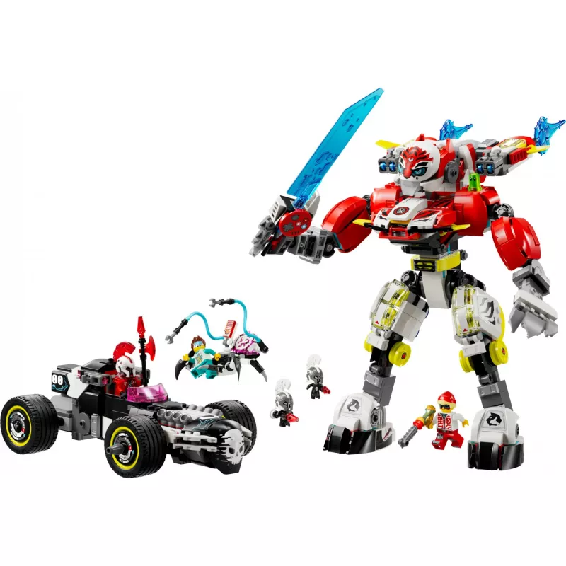 LEGO DREAMZZZ 71497 Coopers Tiger Mech e Zeros Hot Rod Car