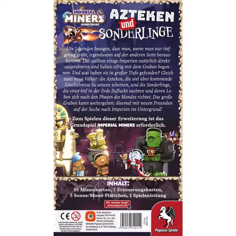 Imperial Miners: Astecas e Excêntricos, expansão de jogo de tabuleiro