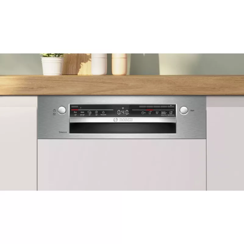 Máquina de lavar loiça Bosch Serie 2 SPI2HKS42E semi-integrada Slimline 45 cm, 10 conjuntos de louça, 5 programas, classe E
