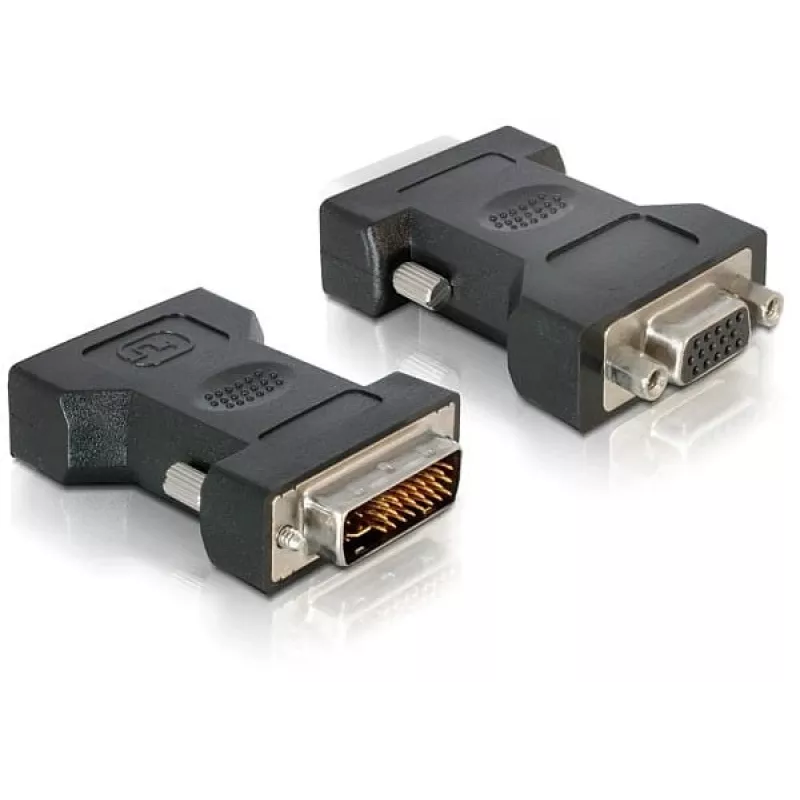 VGA 15 pinos conector fêmea para DVI 24+5 ficha DeLOCK 65016