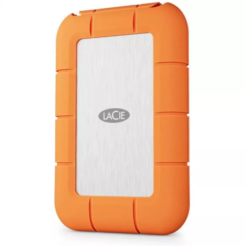 SSD externo LaCie STND4000400 4 TB USB4 Gen 3x2 Thunderbolt USB Type-C, Laranja/Aço inoxidável