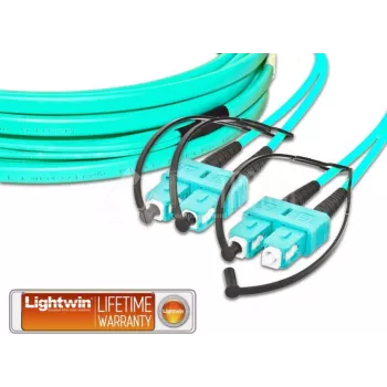 Cabo de fibra ótica Lightwin LDP-50 SC-SC 10.0 OM3 FD 10 m cor aqua (LDP-50 SC-SC 10.0 OM3 FD)