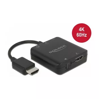 Extrator de áudio HDMI DeLOCK 4K 60 Hz compacto