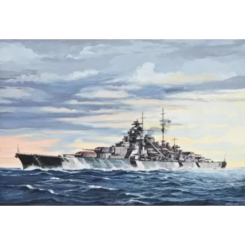 Maquete de navio de guerra Revell Bismarck 1:700