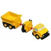 Conjunto de veículos Popular Playthings Mix or Match Vehicles Construction preto amarelo