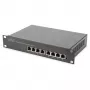 Switch DIGITUS 10 polegadas Gigabit Ethernet 8 portas não gerido - 8x Gigabit RJ45, montável em rack