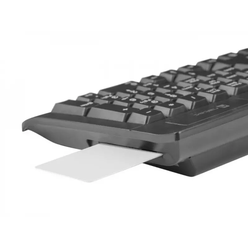 Teclado Natec Moray ES com leitor de cartões de identificação inteligentes, layout espanhol