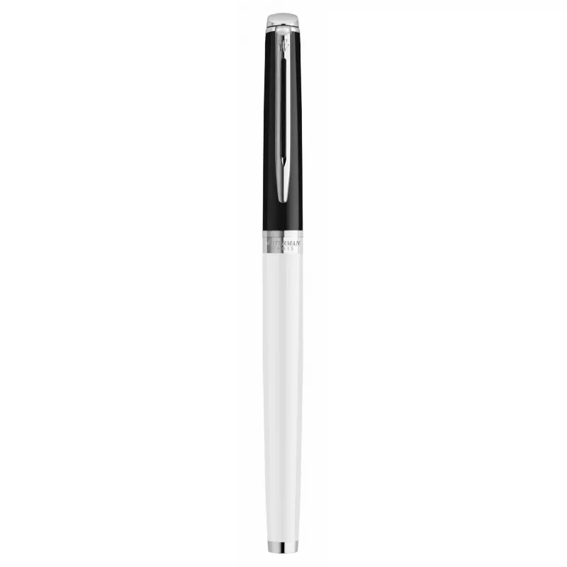 Caneta de tinta permanente Waterman Hémisphère Colour Blocking preto branco lacado
