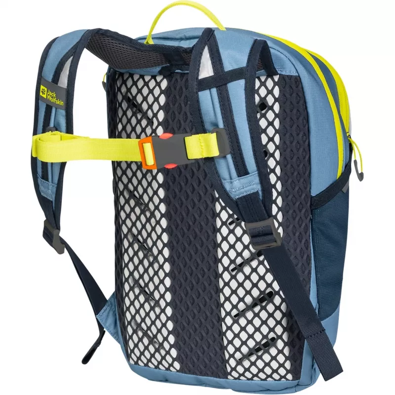 Mochila Jack Wolfskin Kids Moab Jam – azul/amarelo-neon, 12 L