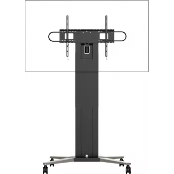 Vision - carrinho - motorizado - para ecrã plano - carrinho com rodas - aço - preto mate - tamanho do ecrã: 119,4-228,6 cm (47-90)