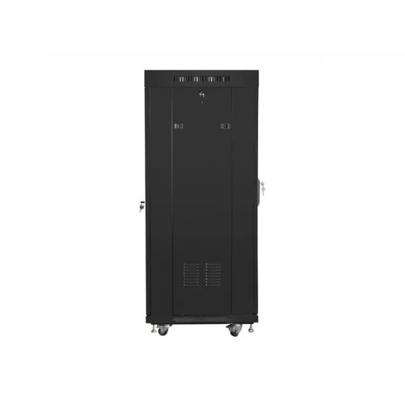 Rack autónomo LANBERG FF01-6627-12BL 19 polegadas 27HE 600x600 mm porta de vidro, capacidade de 800 kg