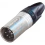 Neutrik ficha XLR, reta número de polos: 5 prateado NC5MXX 1 unid. (NC5MXX)