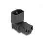 Adaptador de alimentação DeLOCK IEC 60320 C14 para tomada C13 10 A 90° preto 80472