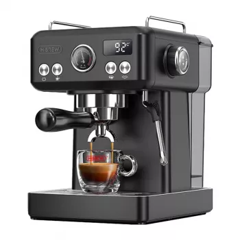 Máquina de café expresso de êmbolo HiBREW H10A com controlo de temperatura (preto)