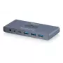 Switch KVM DIGITUS USB-C 3.0 HDMI 2 portas 4K60Hz, USB-C/USB-A, alumínio, 135×60×30 mm