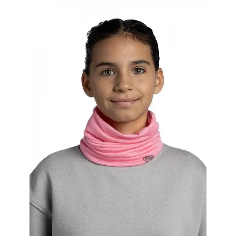 Bandana multifunções para criança Buff Merino Lightweight – rosa, gorro de lã merino sem costuras para criança
