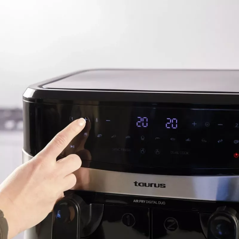 Taurus Air Fry Digital Duo Duplo 9 L 2200 W fritadeira de ar quente preto