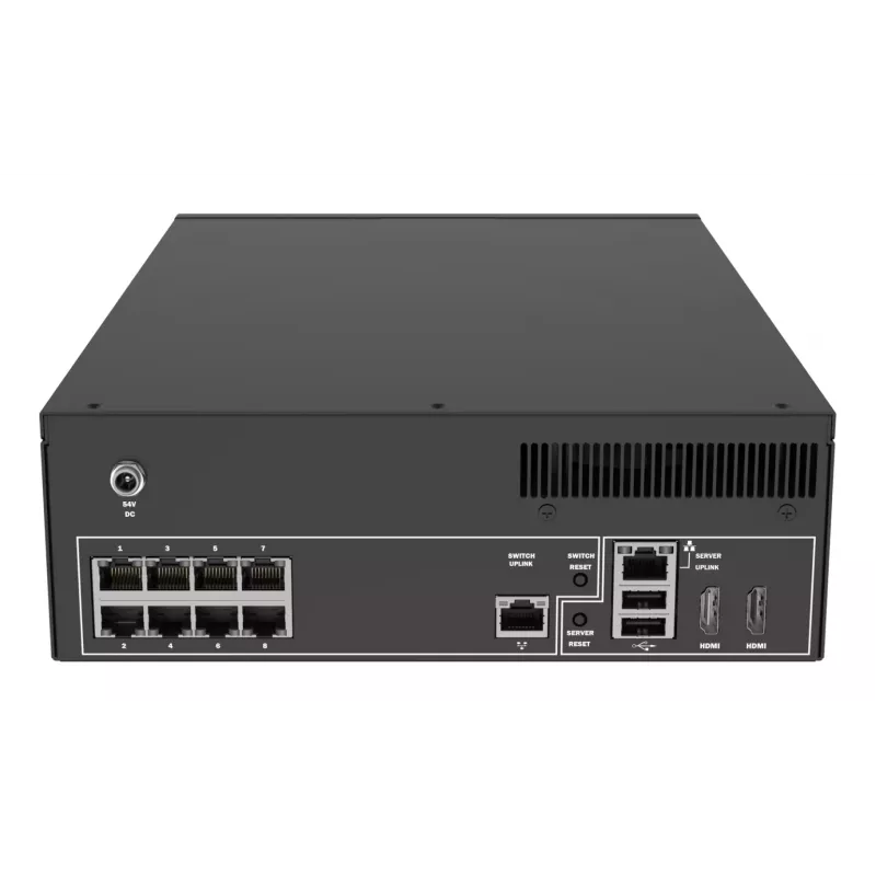 Gravador de vídeo em rede AXIS S2208 Mk II 8 canais, 4 TB HDD, SATA, 7680×4320 máx., IEEE 802.3at, preto
