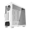 Caixa de computador DarkFlash DS900G branco — Mid-Tower, vidro temperado, sem ventoinhas