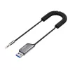 Savio TR-16 transmissor adaptador AUX com função mãos-livres, Bluetooth 5.3, Google Assistant/Siri