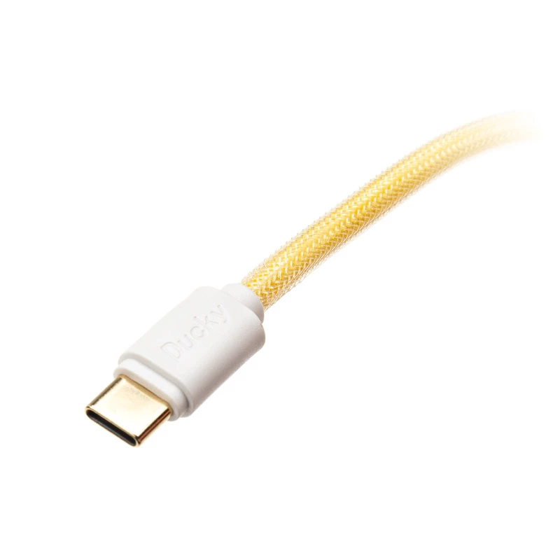 Cabo espiral Ducky Premicord Afterglow, USB Type-C para Type-A - 1,8 m