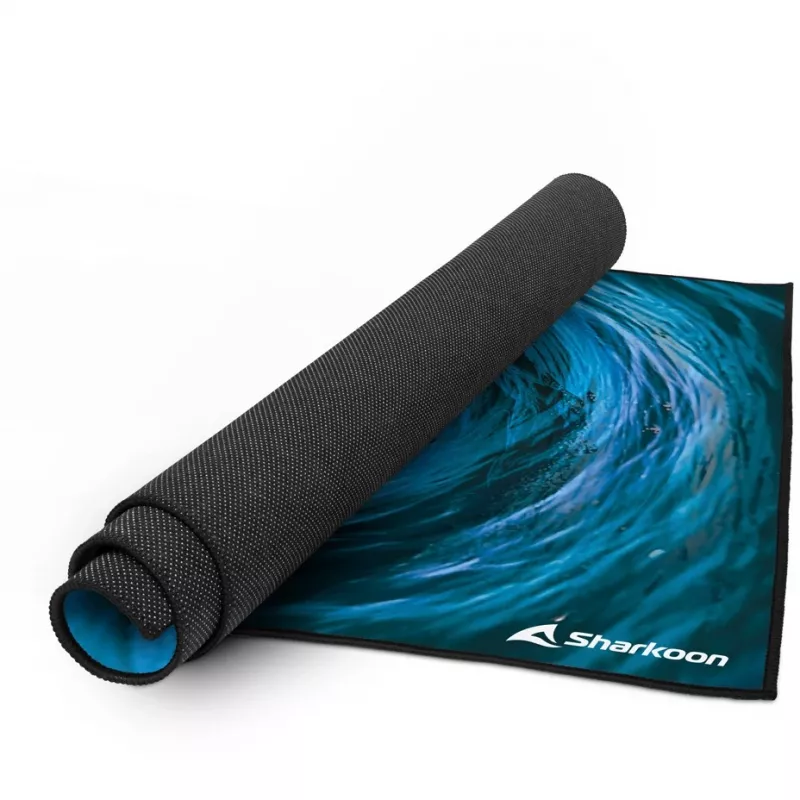 Sharkoon SKILLER SFM12 Undertow tapete de proteção de chão, 140 x 100 cm, preto/azul/branco