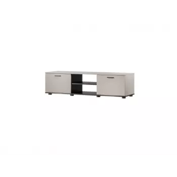 Móvel de TV cama meble SOHO 140x43x37 cm — tampo caxemira, estrutura preta