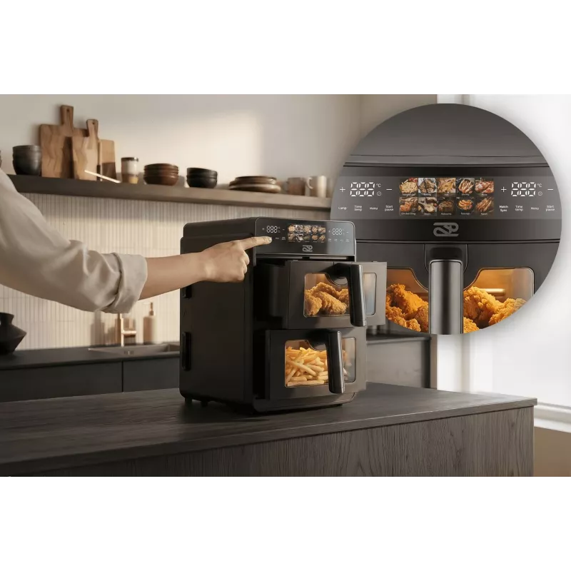 Fritadeira de ar quente vertical de cesto duplo PROMIS FRP1560