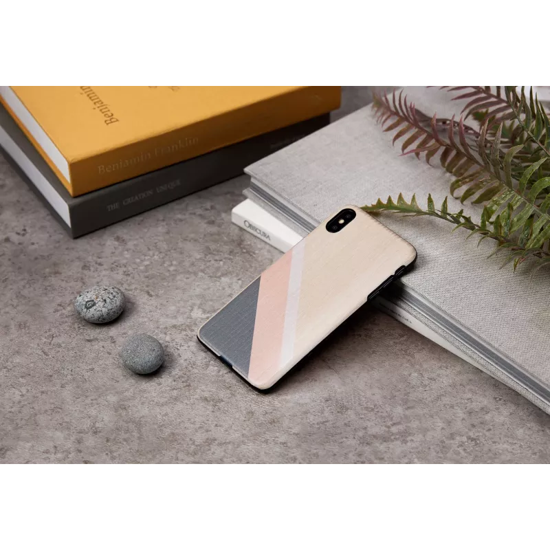 Capa para smartphone man and wood para iPhone XS Max – fato rosa, preto