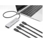 Hub DeLOCK USB Type-C 10 Gbps 4 portas Alumínio Cinzento