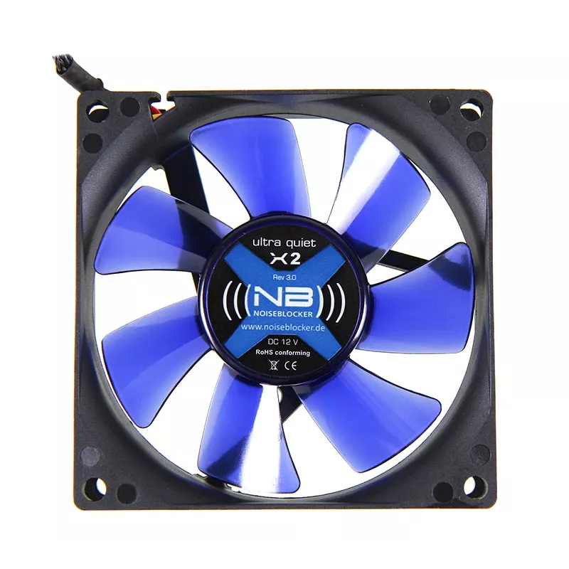 Noiseblocker BlackSilentFan X2 ITR-X-2 ventoinha para caixa, 80 x 80 x 25 mm