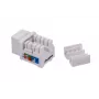 Módulo Keystone LANBERG KSU6-1090, Cat6 U/UTP plano, ficha RJ-45 para conector fêmea LSA, AWG 22/26, 14.5×16.1 mm, branco