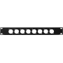 Painel frontal Omnitronic Z-19 8x XLR D-Type 1U – adaptador de rack com oito conectores XLR