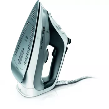 Ferro de engomar a seco e a vapor Braun TexStyle 7 Pro SI7149WB Base EloxalPlus 2900 W Preto, Branco