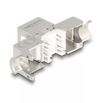 Módulo Keystone DeLOCK RJ45 fêmea para LSA Cat.6A fino sem ferramentas